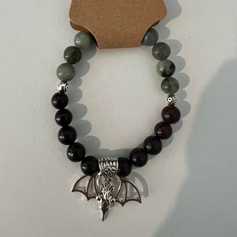 Flame Jasper & Labradorite Bracelet